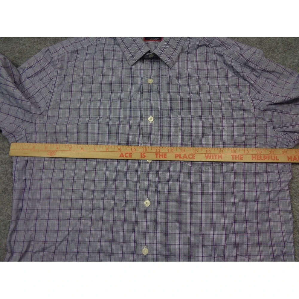 UNTUCKit Shirt Mens‎ L  Purple Plaid Performance Button Up Long Sleeve Stretch